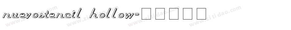 nuevostencil hollow字体转换